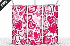 Lovely Hearts Tumbler Design | Valentine's Day Tumbler Wrap Product Image 3