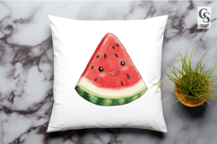 Cute Watercolor Watermelon Clipart PNG Product Image 3