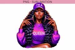 Black Queen, Digital Downloads, Black Girl PNG Product Image 1