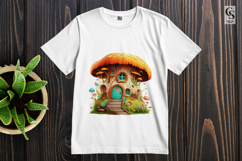 Mushroom House Clipart Sublimation PNG Product Image 2