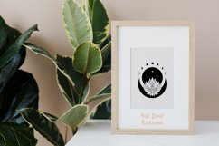 Floral moon svg, Lotus svg, Moon phases svg, Celestial svg Product Image 4