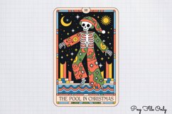 Funny Christmas Skeleton Tarot Cards Clipart PNG Product Image 1