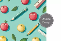 Kawaii School Tumbler Wrap, Back to School Sublimation Product Image 2