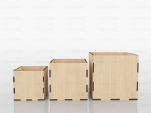 3 Size Laser Cut Storage Box Files, Laser Cutting Files Product Image 2