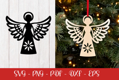 Christmas Angel laser SVG PNG| Christmas ornament Product Image 2