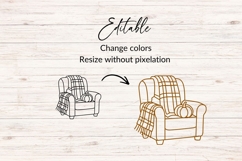 Hand Drawn Cozy Fall Chair SVG Product Image 2