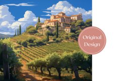 Vineyard Tumbler Wrap Design, Vintage Summer Tumbler PNG Product Image 2