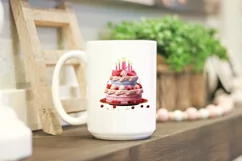 Birthday Cake SVG, cute Baby Birthday Cake Clipart png Product Image 2
