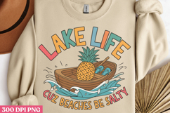 Lake life cold drinks &amp; salty PNG, Hello Summer Sublimation Product Image 2