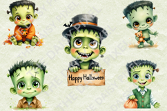 Cute Frankenstein, Frankenstein Kid, Monster Kids, 20 PNGs Product Image 2