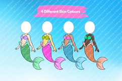 4 Faceless Mermaid PNG Template, PNG Sublimation, fairytale Product Image 2