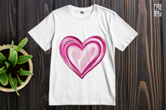 Pink Glossy Heart Shape Clipart Sublimation PNG Product Image 2