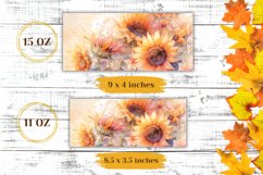 Sunflowers Mug Sublimation Design, Fall Mug Sublimation Product Image 2