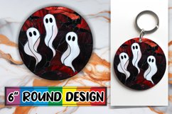 Spooky Stained Glass Halloween Round Design Product Image 1