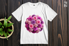 Pink Dahlia Flower Clipart Sublimation PNG Product Image 2