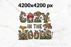Cozy In The Woods PNG, Whimsical Mushroom Forest Sublimation Product Image 2