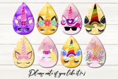 Unicorn Face | Sublimation Teardrop earring design bundle Product Image 2