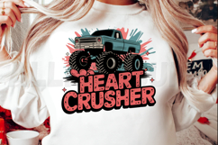 Heart Crusher Sublimation PNG, Cute Kid Valentine PNG Product Image 2