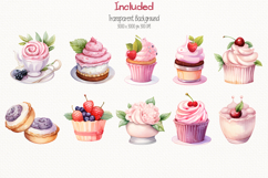 Cottagecore Sweet Dessert 37 Cliparts Collection Product Image 2