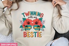 TWINNING with my BESTIE PNG, Friendship Sublimation PNG Product Image 1