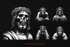 10 Bundle Dark Art Skull God Scary Praying Horror Skeleton Product Image 3