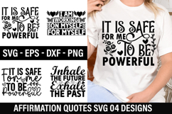 Affirmation Quotes SVG Design - I Am Working On Myself For Product Image 1