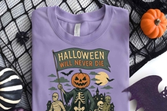 Halloween Will Never Die PNG | Vintage Halloween Pumpkin PNG Product Image 2