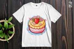 Strawberry Cake Clipart Sublimation PNG Product Image 2
