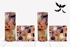 Cartoon Halloween Tumbler Design, Watercolor Halloween PNG Product Image 2