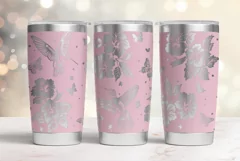 20oz Tumbler laser svg wrap|Hummingbird and Hibiscus Flowers Product Image 4