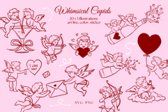 Whimsical Cupids Valentine's Day SVG Product Image 2