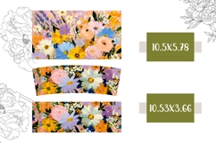 Floral Tumbler Wrap, Art Flowers 40 Oz Tumbler Design Product Image 2