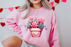 Pink Valentine Succulent Pot Clipart Product Image 2