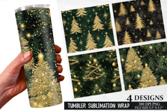 Christmas Tree Tumbler Wrap| Christmas Tumbler Wrap Design Product Image 1