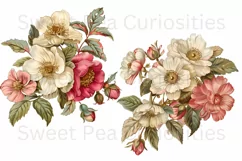 Flowers, Junk Journal, PNG, Clipart, Ephemera, Botanical Product Image 2