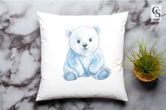 Cute Polar Bear Cub Clipart Sublimation PNG Product Image 2