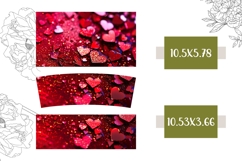 Dark Pink Tumbler Sublimation, Love 40 Oz Tumbler Wrap Product Image 2