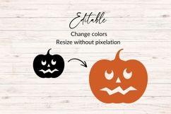 Scared Jack O Lantern Pumpkin SVG Product Image 2