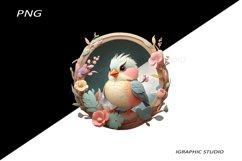 Pastel Bird Clipart, Bird Clipart Product Image 1