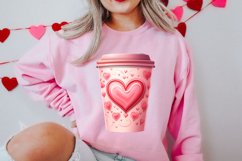 Valentine Coffee Cup Sublimation Clipart Product Image 2