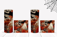 Cartoon Halloween Tumbler, Halloween Bats Tumbler Wrap Product Image 2