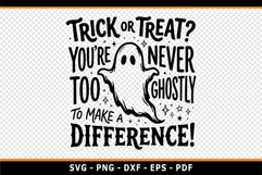 Trick or treat , Funny Halloween SVG T shirt, Sarcastic PNG Product Image 2