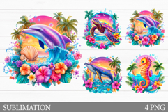 Sea Animals Sublimation. Sea Animals Clipart Product Image 1