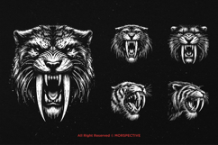 10 Bundle Dark Art Sabertooth Ancient Tiger Lion Cat Animal Product Image 3