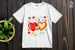 Cute Cartoon Hearts Couple Clipart PNG Product Image 2