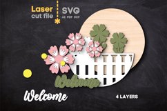Spring Welcome SVG laser cut files for Glowforge Product Image 2