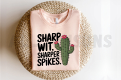 Humorous Cactus Illustration Sharp Wit Sharper Spikes Product Image 2