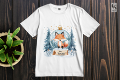 Winter Fox And Snowman Clipart PNG Product Image 3