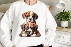 Stack Of Dogs Sublimation Clipart, Cute Puppy Clipart Product Image 2