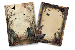 Gothic Raven Junk Journal Pages Product Image 2